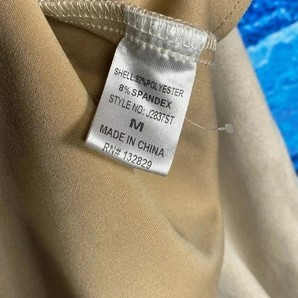 Miou Muse Women’s Button Down Soft Shirt Tan Medium - Picture 7 of 7